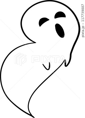The Ghost drawing image cartoon style for halloween or party concept. 117739887