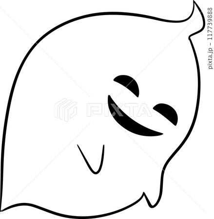 The Ghost drawing image cartoon style for halloween or party concept. The Ghost drawing image cartoon style for halloween or party concept. 117739888