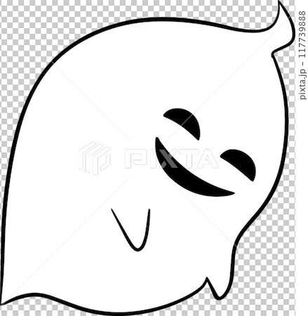 The Ghost drawing image cartoon style for halloween or party concept. The Ghost drawing image cartoon style for halloween or party concept. 117739888