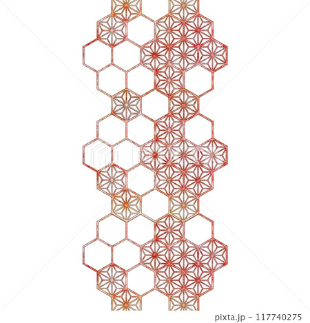 和柄パターン(麻の葉) 117740275
