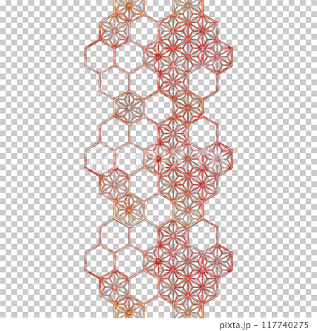 和柄パターン(麻の葉) 117740275