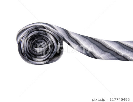 Colorful striped gentlemans tie isolated on the white Colorful striped gentlemans tie isolated on the white 117740496