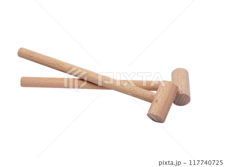 wooden drums drumsticks isolated on the white wooden drums drumsticks isolated on the white 117740725