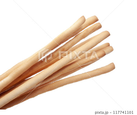 grissini - italian bread snack isolated on the white grissini - italian bread snack isolated on the white 117741101