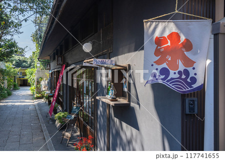 神奈川県藤沢市 江の島　江島神社の参道 117741655