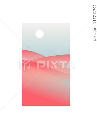 Aesthetic desert sky, red night dunes poster. Turkey travel, boho wall decor. Art with wild east 117741702