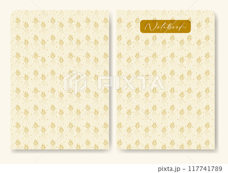 Diary cover with mystic elements . Notebook page design aesthetic illustration 117741789