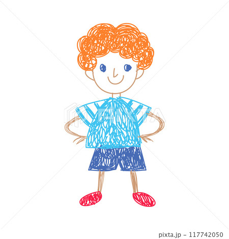 Boy as Kids Doodle Simple Hand Drawn Element Vector Illustration Boy as Kids Doodle Simple Hand Drawn Element Vector Illustration 117742050