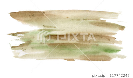 Scenery landscape ground, green meadow field moorland pasture prairie grass land. Single isolated element, hand drawn in watercolor for tourism, resort ads, hiking camping sites vacation, nature maps. Scenery landscape ground, green meadow field moorland pasture prairie grass land. Single isolated element, hand drawn in watercolor for tourism, resort ads, hiking camping sites vacation, nature maps. 117742245