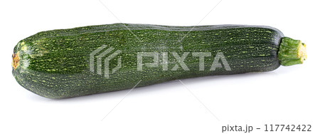 Fresh green zucchini isolated on a white backgrond Fresh green zucchini isolated on a white backgrond 117742422