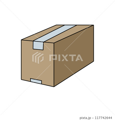 A cardboard box with a white background 117742644