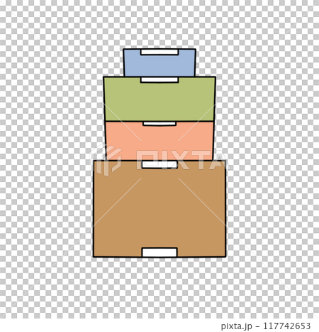 A stack of boxes with one of them being labeled "Important" A stack of boxes with one of them being labeled "Important" 117742653