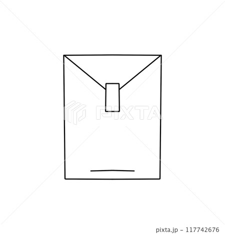 A white envelope with a string attached to it 117742676