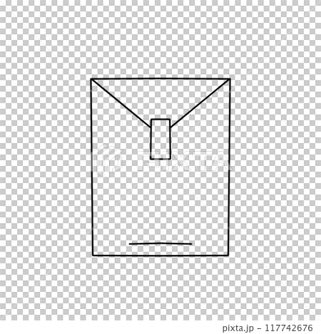 A white envelope with a string attached to it 117742676