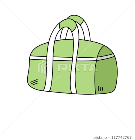A green bag with a white handle 117742768