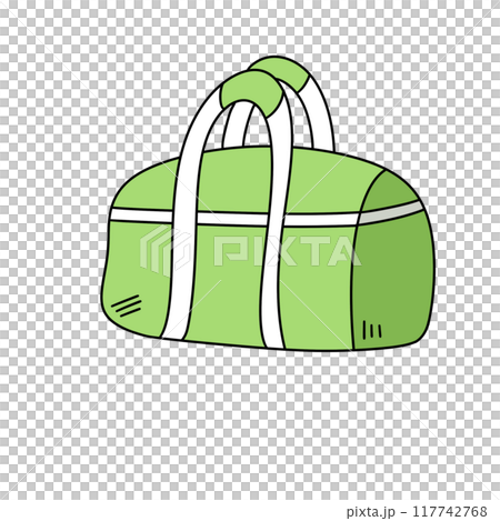 A green bag with a white handle 117742768