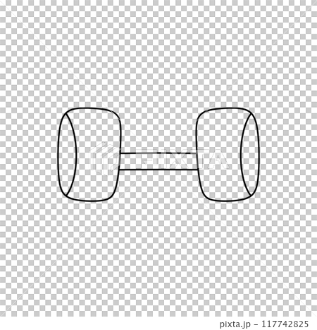 A pair of dumbbells with a white background A pair of dumbbells with a white background 117742825