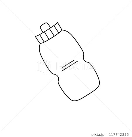 A bottle of water is shown in a white background 117742836