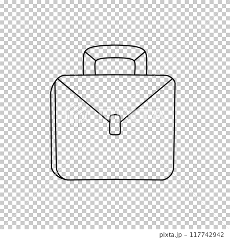 A white bag with a black handle A white bag with a black handle 117742942