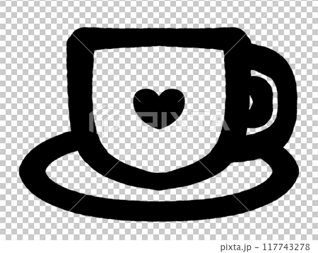 落書き風コーヒーカップのイラスト素材 落書き風コーヒーカップのイラスト素材 117743278