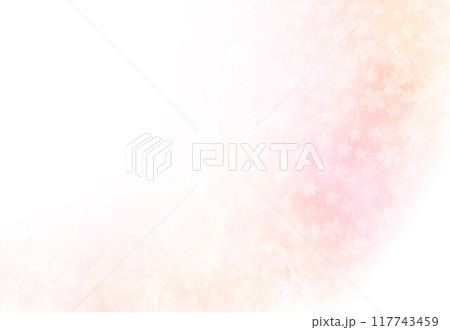 雲竜紙ピンク花柄背景 117743459