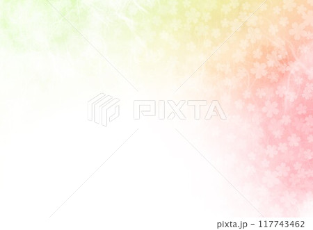 雲竜紙ピンク花柄背景 117743462