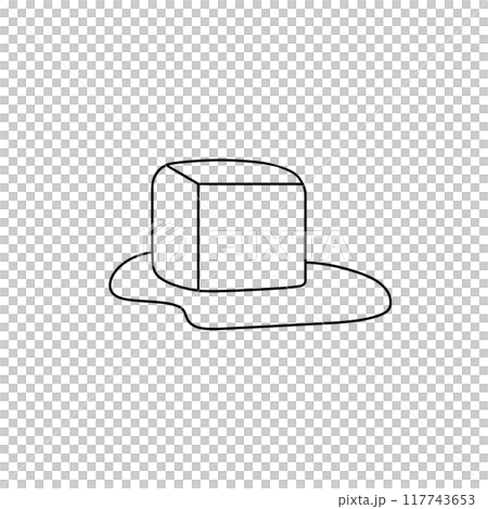 A white box with a piece of ice cream on top of it A white box with a piece of ice cream on top of it 117743653