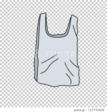 A white bag with a blue handle A white bag with a blue handle 117743898