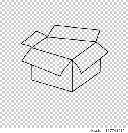 A box is open and white A box is open and white 117743912
