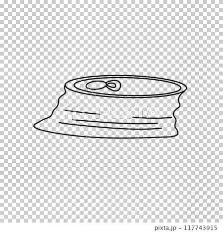 A can is shown with its lid off A can is shown with its lid off 117743915