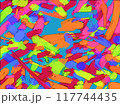 ペイント風背景　カラフル 117744435