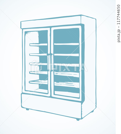 Freezer to store. Vector drawing 117744650