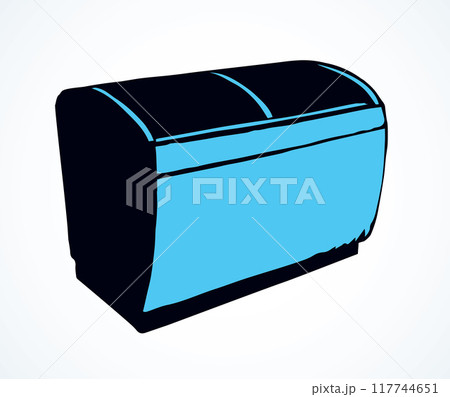 Freezer to store. Vector drawing 117744651