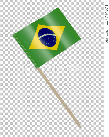 Toothpick with Brazilian flag Toothpick with Brazilian flag 117744671