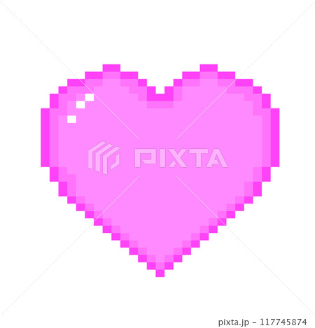 ハートのドット絵のイラスト素材 [117745874] - PIXTA