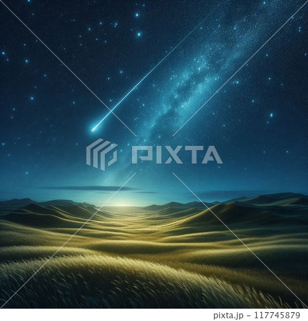 夜の静けさと星の輝き 117745879