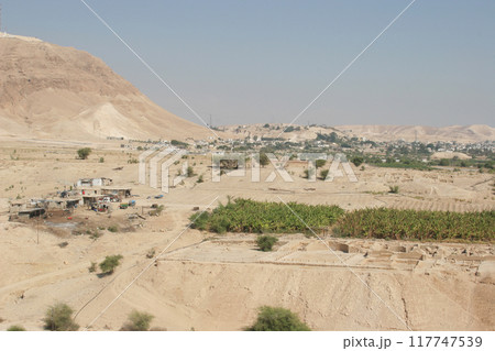 Archaeological excavations of Herod's third palace in Wadi Qelta west of Jericho, Jordan Valley, West Bank, Palestine, Israel Archaeological excavations of Herod's third palace in Wadi Qelta west of Jericho, Jordan Valley, West Bank, Palestine, Israel 117747539