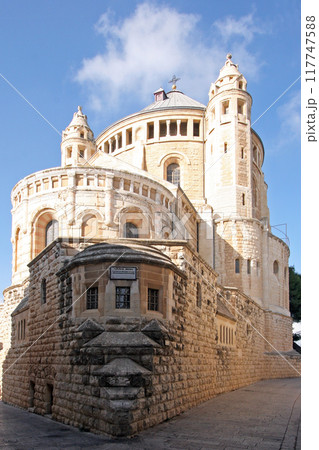 Dormition Church, church of Hagia Maria Sion standing in the believed place where the Virgin Mary died, Mount Zion, Jerusalem, Israel Dormition Church, church of Hagia Maria Sion standing in the believed place where the Virgin Mary died, Mount Zion, Jerusalem, Israel 117747588