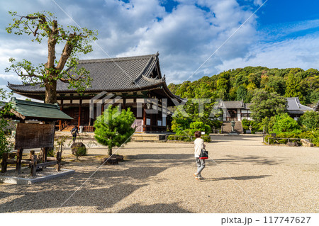 上之太子 叡福寺 秋晴れの境内 大阪府南河内郡太子町 上之太子 叡福寺 秋晴れの境内 大阪府南河内郡太子町 117747627