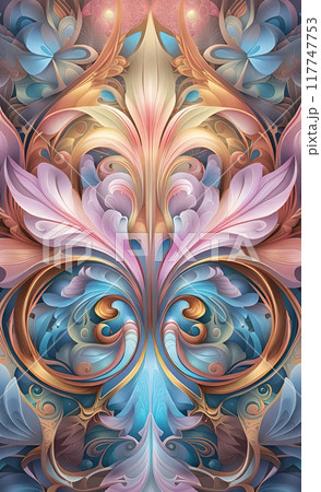 Midnight Garden: A Vivid Floral Display 117747753