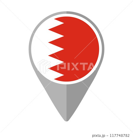 Bahrain Flag on Location Pin Bahrain Flag on Location Pin 117748782