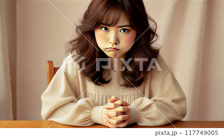 怒っている彼女 117749005