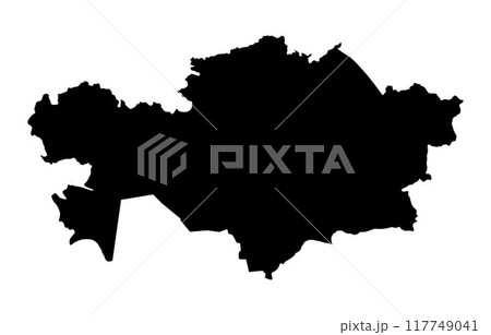 Kazakhstan Silhouette of a Australia Country land Map Kazakhstan Silhouette of a Australia Country land Map 117749041