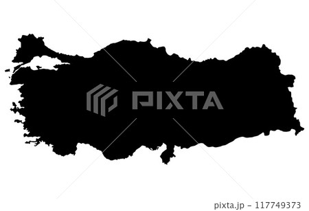Turkish Silhouette of a Australia Country land Map	 117749373