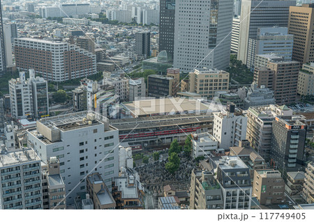 [風景]京急川崎駅周辺の街並み[川崎市役所本庁舎展望ロビースカイデッキ] 117749405