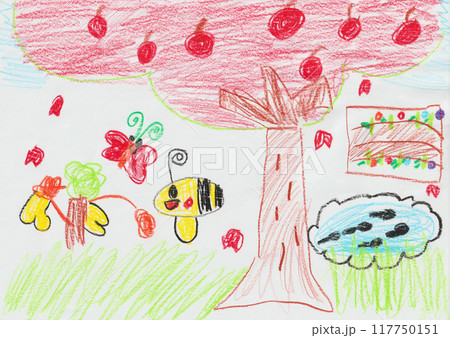 子供が描いた森の絵 子供が描いた森の絵 117750151