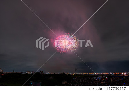 《東京都》江戸川(市川)花火大会・江戸川区から撮影 《東京都》江戸川(市川)花火大会・江戸川区から撮影 117750437