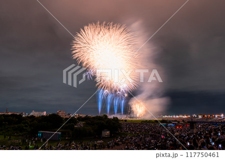 《東京都》江戸川(市川)花火大会・江戸川区から撮影 《東京都》江戸川(市川)花火大会・江戸川区から撮影 117750461