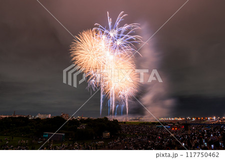 《東京都》江戸川(市川)花火大会・江戸川区から撮影 117750462
