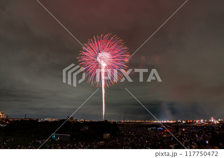《東京都》江戸川(市川)花火大会・江戸川区から撮影 117750472